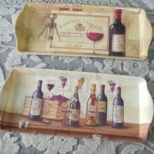 Chateau Lenie Wine Themed Serving Trays
